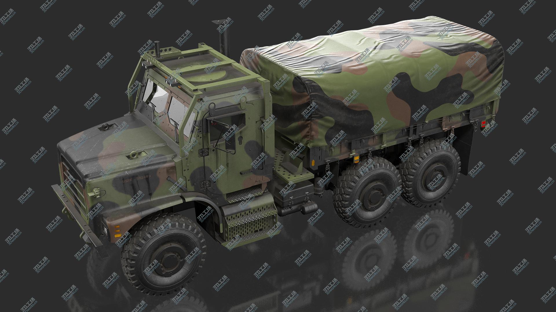 images/goods_img/202104092/3D Military Medium Cargo Truck 6x6 with Tent Dusty/1.jpg